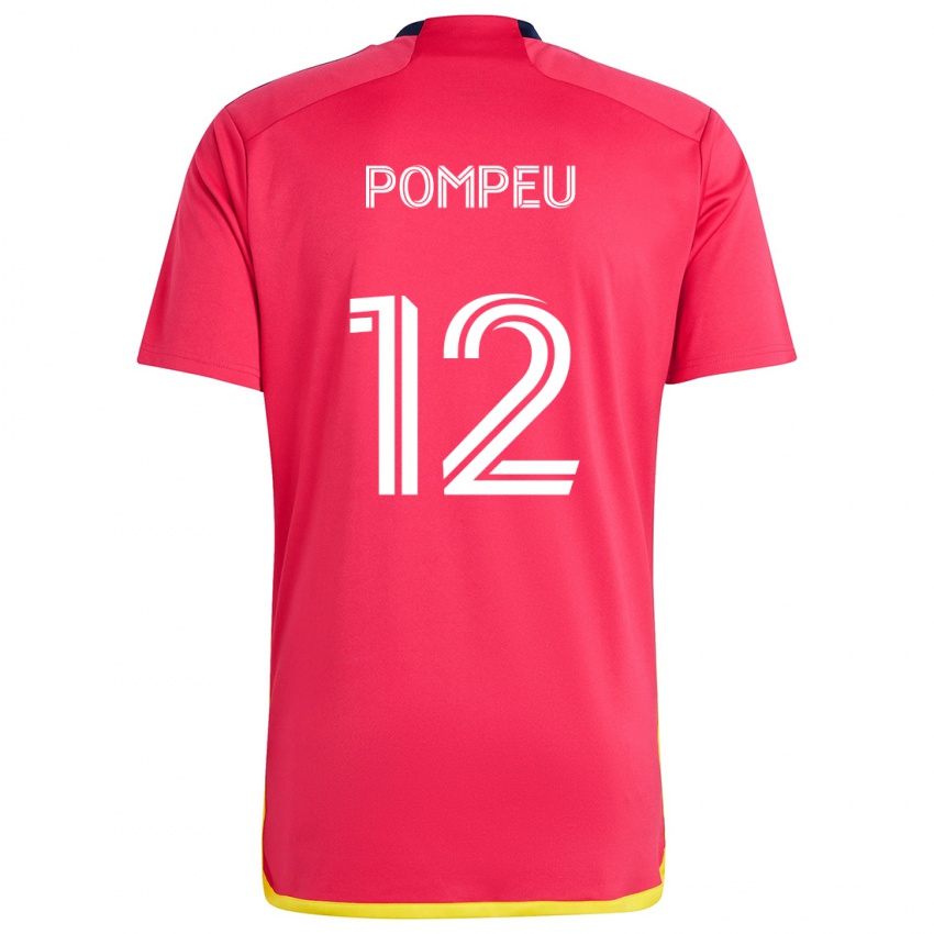 Niño Camiseta Célio Pompeu #12 Rojo Azul 1ª Equipación 2024/25 La Camisa México