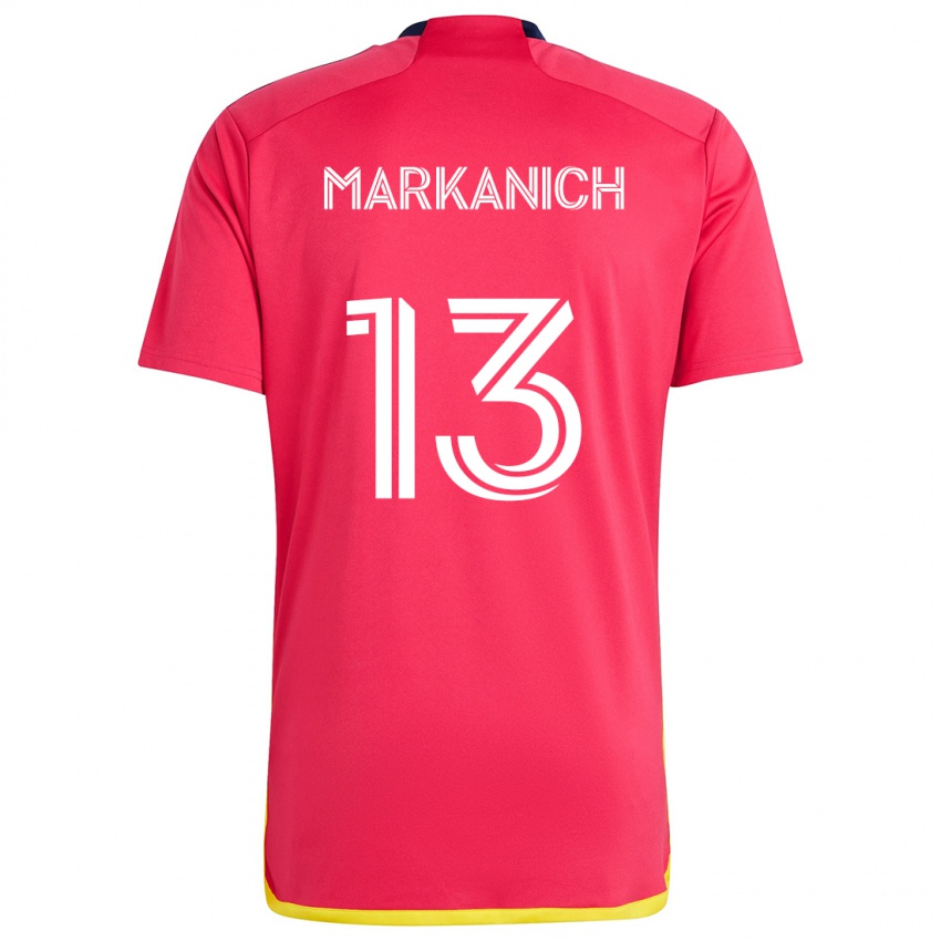 Niño Camiseta Anthony Markanich #13 Rojo Azul 1ª Equipación 2024/25 La Camisa México