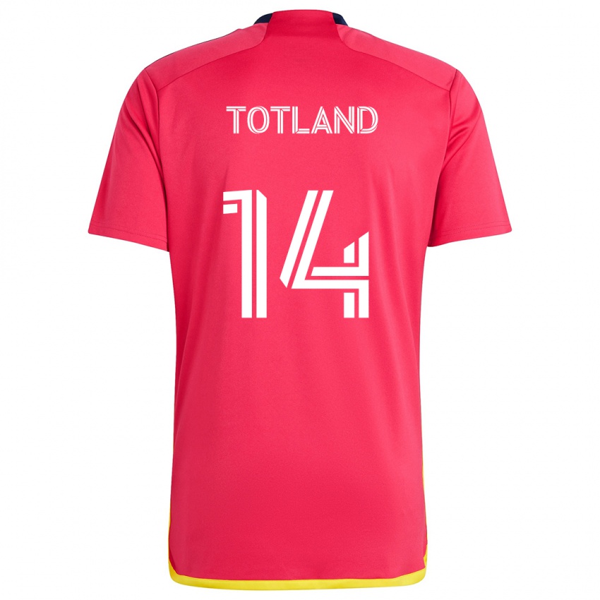 Niño Camiseta Tomas Totland #14 Rojo Azul 1ª Equipación 2024/25 La Camisa México