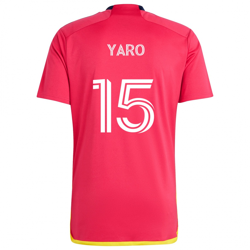 Niño Camiseta Joshua Yaro #15 Rojo Azul 1ª Equipación 2024/25 La Camisa México