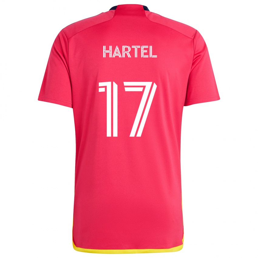 Niño Camiseta Marcel Hartel #17 Rojo Azul 1ª Equipación 2024/25 La Camisa México