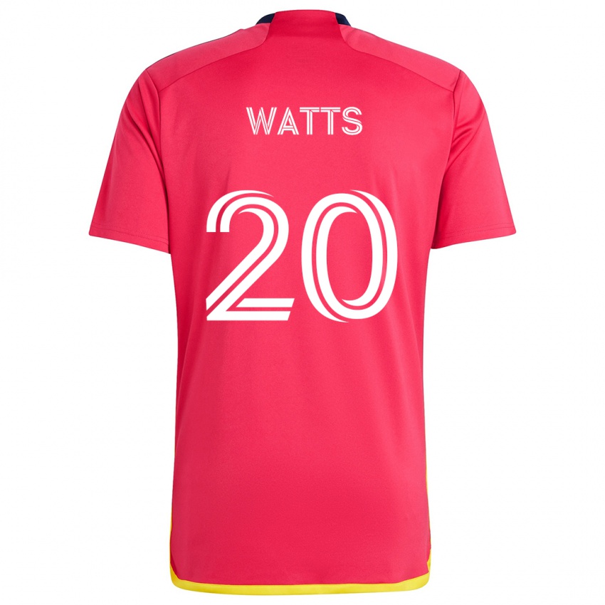 Niño Camiseta Akil Watts #20 Rojo Azul 1ª Equipación 2024/25 La Camisa México