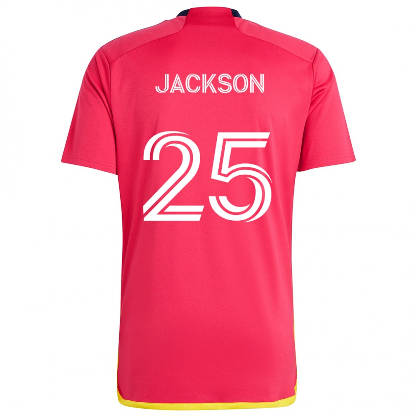 Niño Camiseta Aziel Jackson #25 Rojo Azul 1ª Equipación 2024/25 La Camisa México