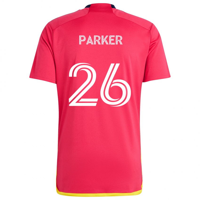 Niño Camiseta Tim Parker #26 Rojo Azul 1ª Equipación 2024/25 La Camisa México