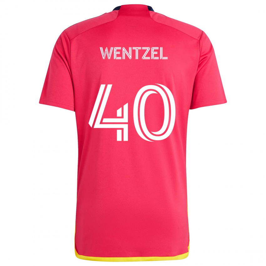 Niño Camiseta Michael Wentzel #40 Rojo Azul 1ª Equipación 2024/25 La Camisa México