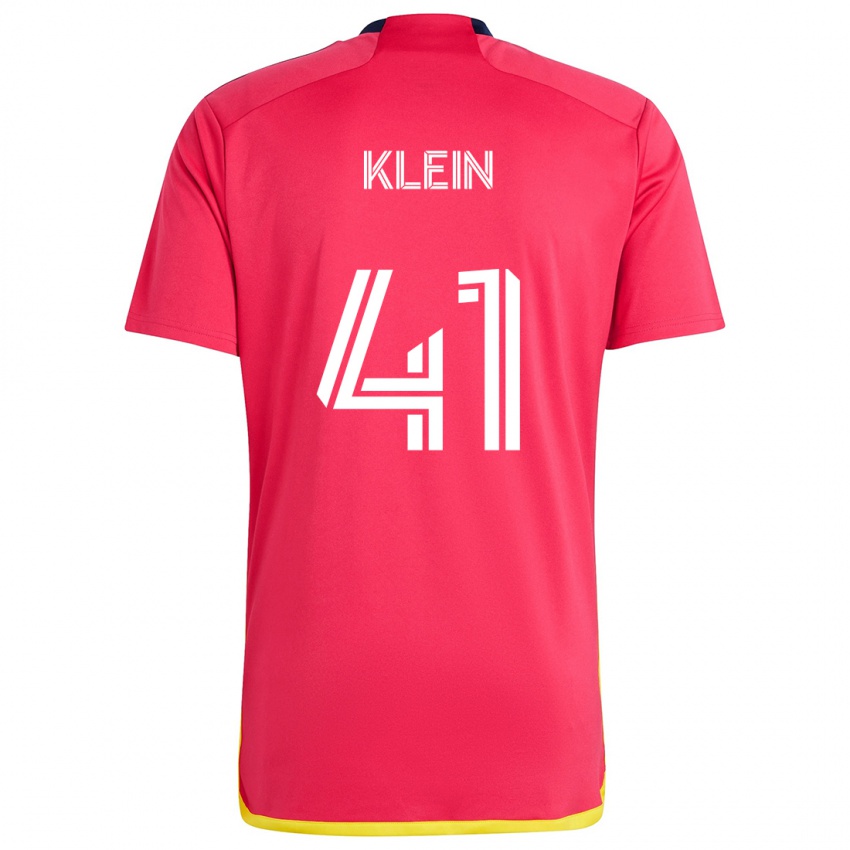 Niño Camiseta Johnny Klein #41 Rojo Azul 1ª Equipación 2024/25 La Camisa México