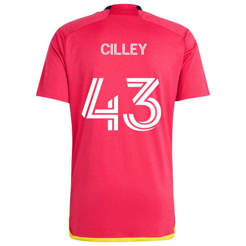 Niño Camiseta Cam Cilley #43 Rojo Azul 1ª Equipación 2024/25 La Camisa México