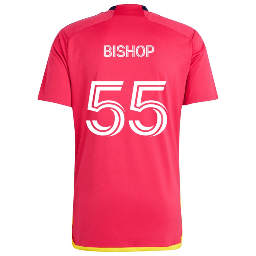 Niño Camiseta Nick Bishop #55 Rojo Azul 1ª Equipación 2024/25 La Camisa México