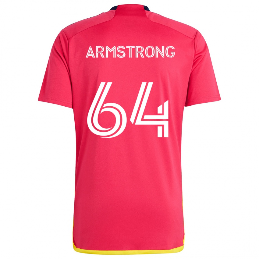 Niño Camiseta Dida Armstrong #64 Rojo Azul 1ª Equipación 2024/25 La Camisa México