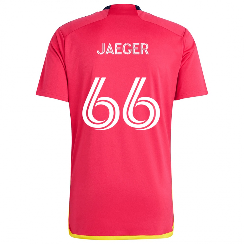 Niño Camiseta Kai Jaeger #66 Rojo Azul 1ª Equipación 2024/25 La Camisa México