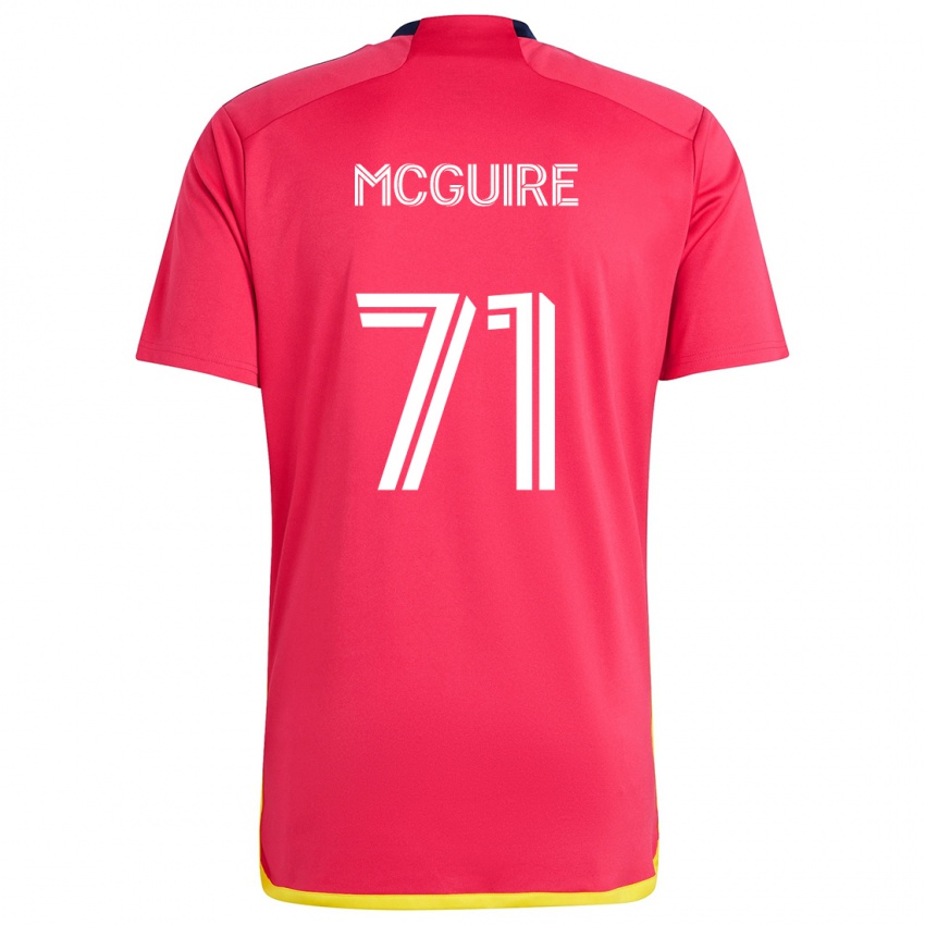 Niño Camiseta Nolan Mcguire #71 Rojo Azul 1ª Equipación 2024/25 La Camisa México