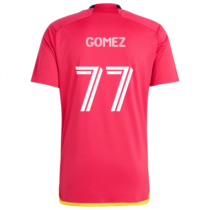 Niño Camiseta Sam Gomez #77 Rojo Azul 1ª Equipación 2024/25 La Camisa México