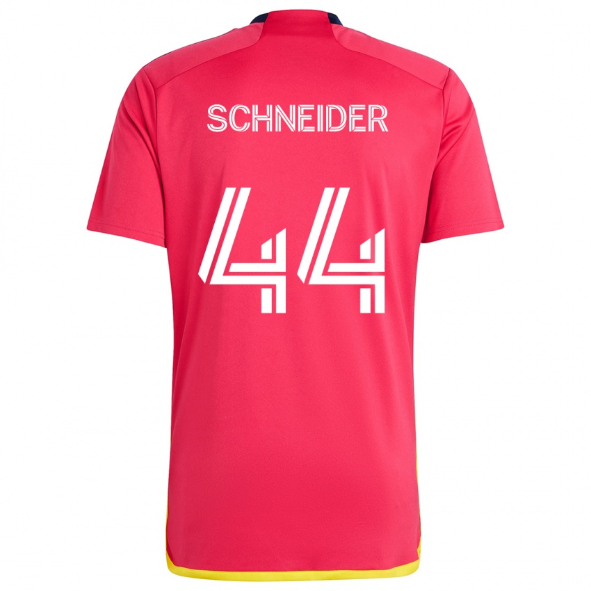 Niño Camiseta Max Schneider #44 Rojo Azul 1ª Equipación 2024/25 La Camisa México