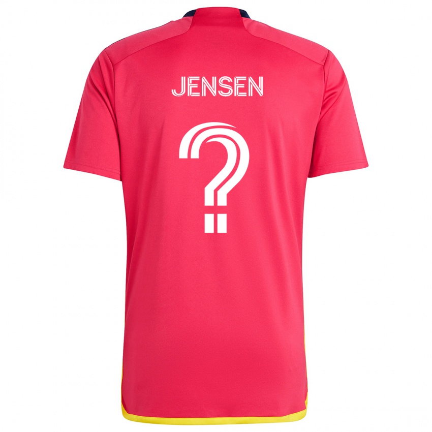 Niño Camiseta Isak Jensen #0 Rojo Azul 1ª Equipación 2024/25 La Camisa México