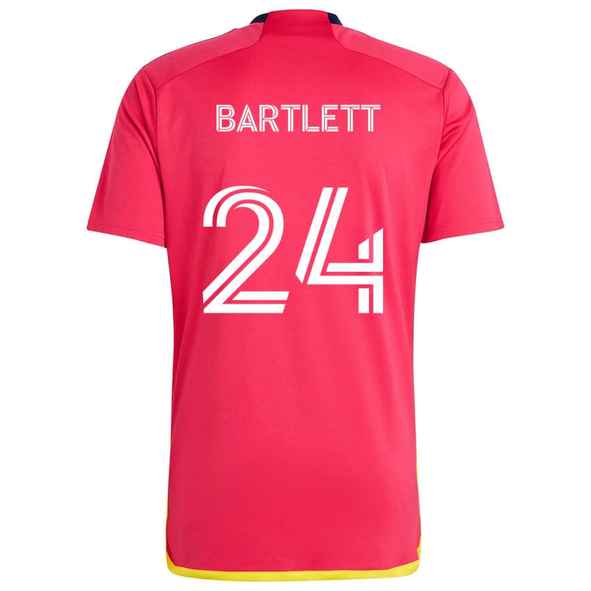 Niño Camiseta Lucas Bartlett #24 Rojo Azul 1ª Equipación 2024/25 La Camisa México