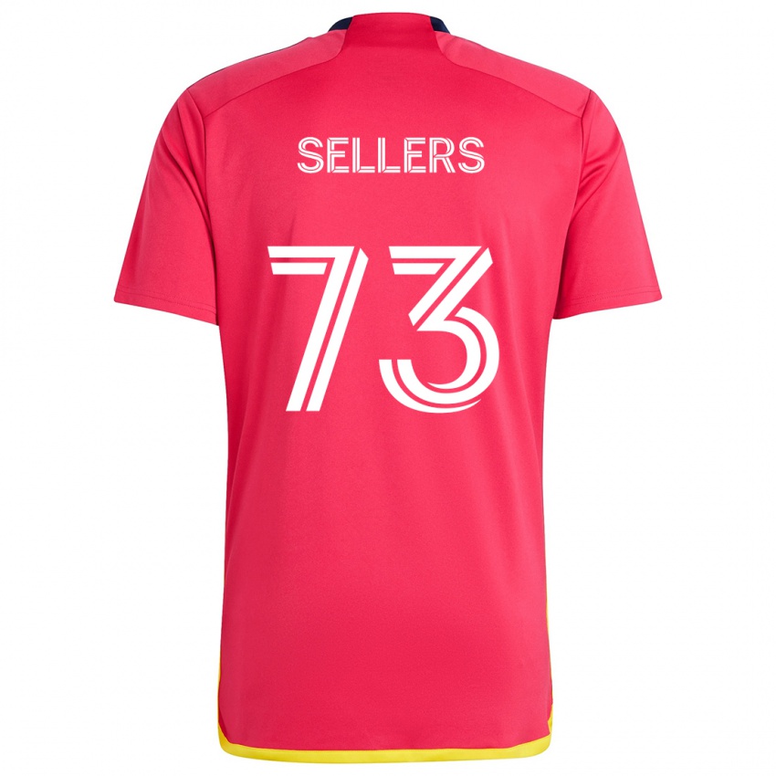 Niño Camiseta Braydon Sellers #73 Rojo Azul 1ª Equipación 2024/25 La Camisa México