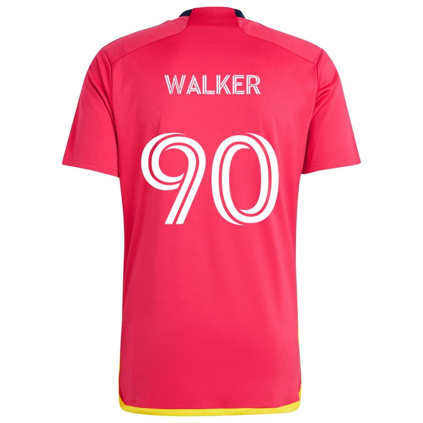 Niño Camiseta Eric Walker #90 Rojo Azul 1ª Equipación 2024/25 La Camisa México