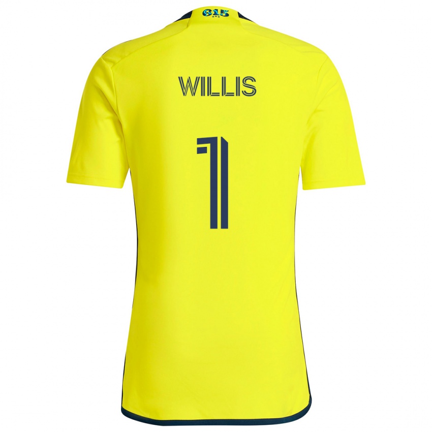 Niño Camiseta Joe Willis #1 Amarillo Azul 1ª Equipación 2024/25 La Camisa México