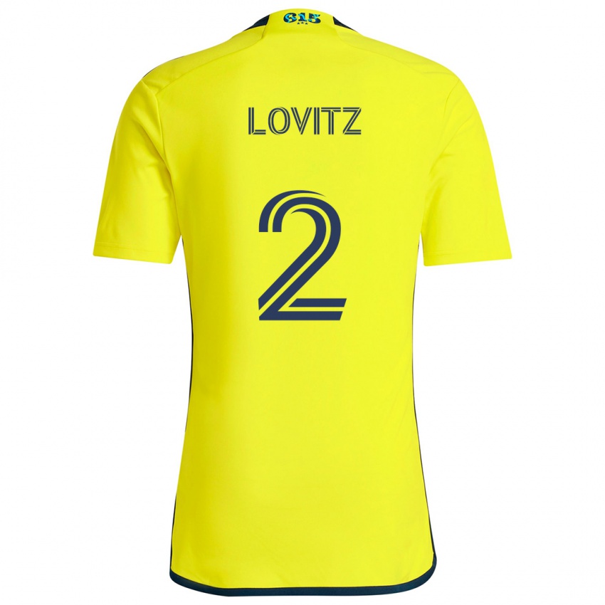 Niño Camiseta Daniel Lovitz #2 Amarillo Azul 1ª Equipación 2024/25 La Camisa México