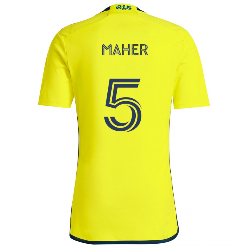 Niño Camiseta Jack Maher #5 Amarillo Azul 1ª Equipación 2024/25 La Camisa México