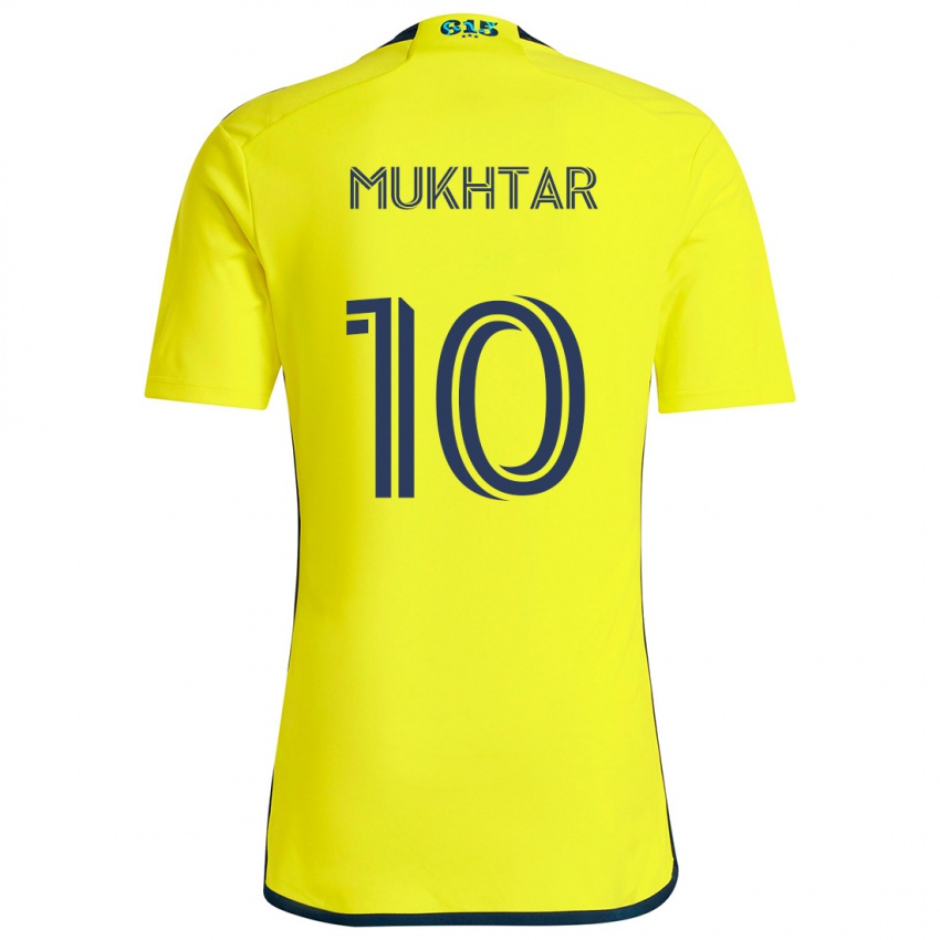 Niño Camiseta Hany Mukhtar #10 Amarillo Azul 1ª Equipación 2024/25 La Camisa México