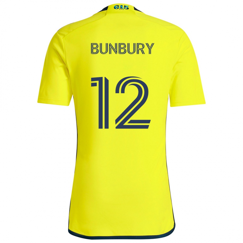 Niño Camiseta Teal Bunbury #12 Amarillo Azul 1ª Equipación 2024/25 La Camisa México