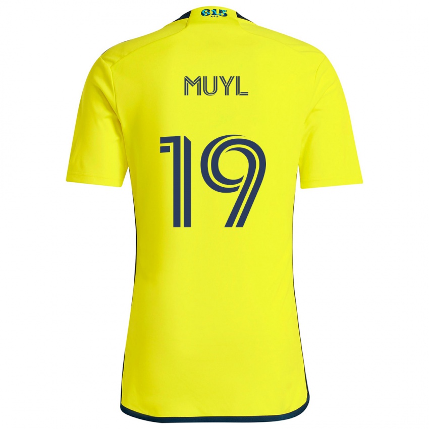 Niño Camiseta Alex Muyl #19 Amarillo Azul 1ª Equipación 2024/25 La Camisa México