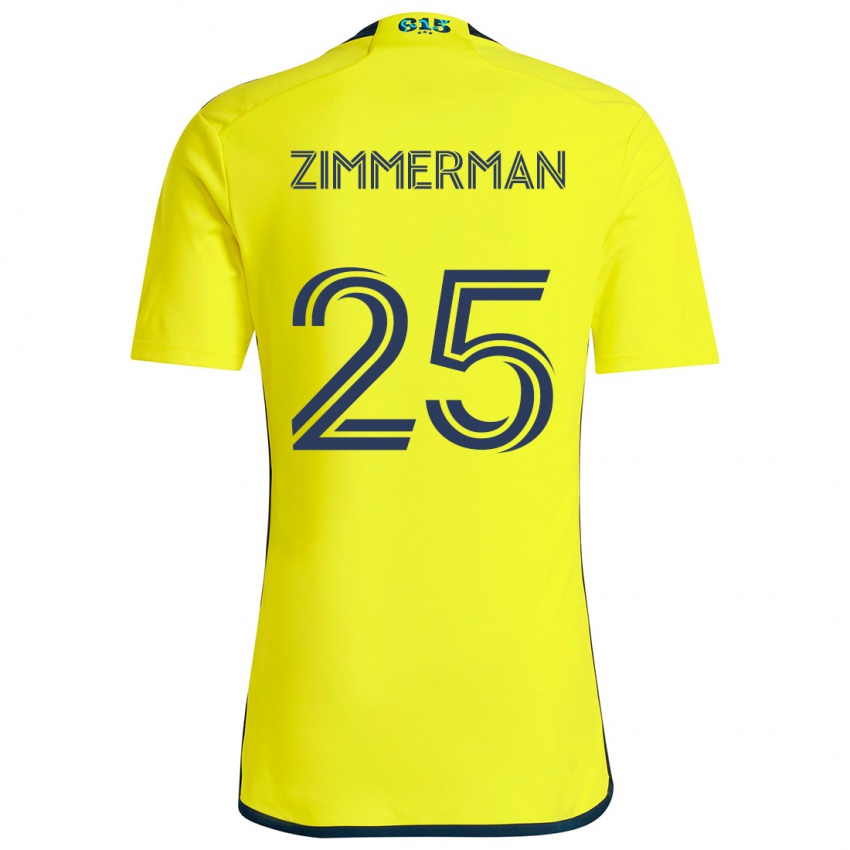 Niño Camiseta Walker Zimmerman #25 Amarillo Azul 1ª Equipación 2024/25 La Camisa México