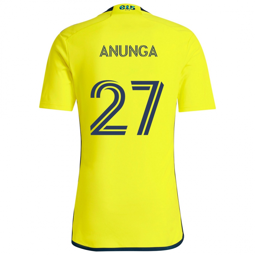 Niño Camiseta Tah Anunga #27 Amarillo Azul 1ª Equipación 2024/25 La Camisa México