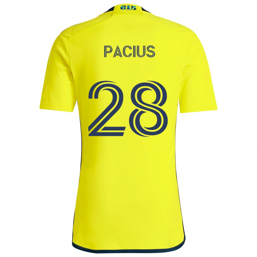 Niño Camiseta Woobens Pacius #28 Amarillo Azul 1ª Equipación 2024/25 La Camisa México