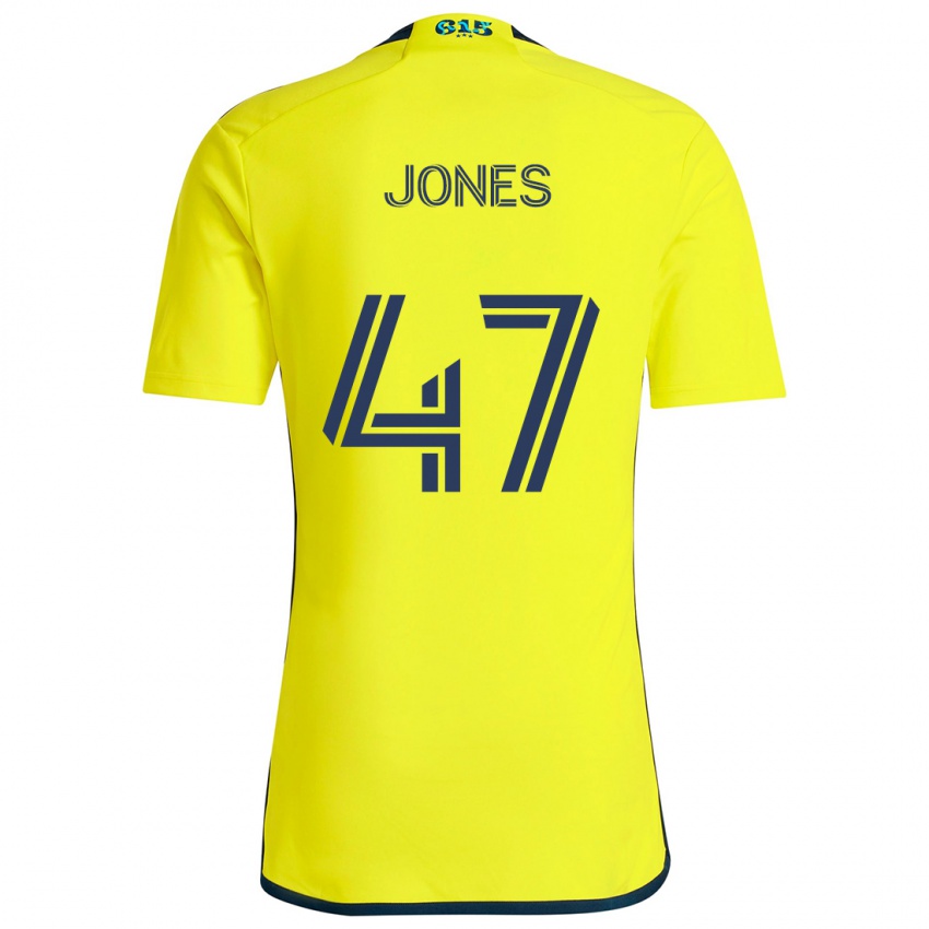 Niño Camiseta Isaiah Jones #47 Amarillo Azul 1ª Equipación 2024/25 La Camisa México