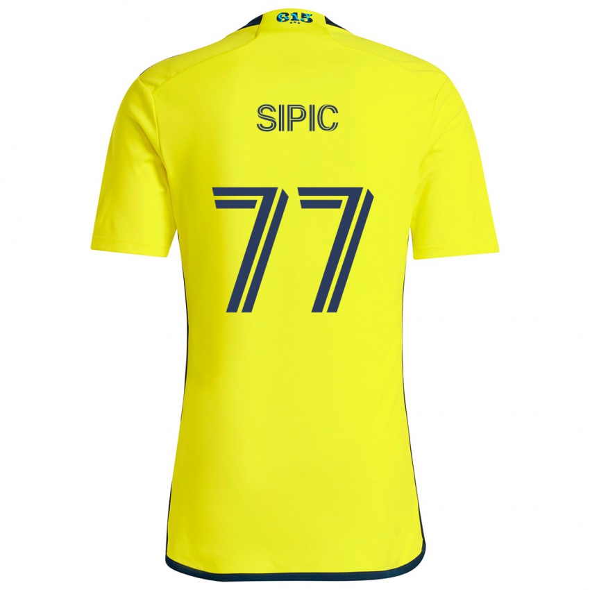 Niño Camiseta Adem Sipić #77 Amarillo Azul 1ª Equipación 2024/25 La Camisa México