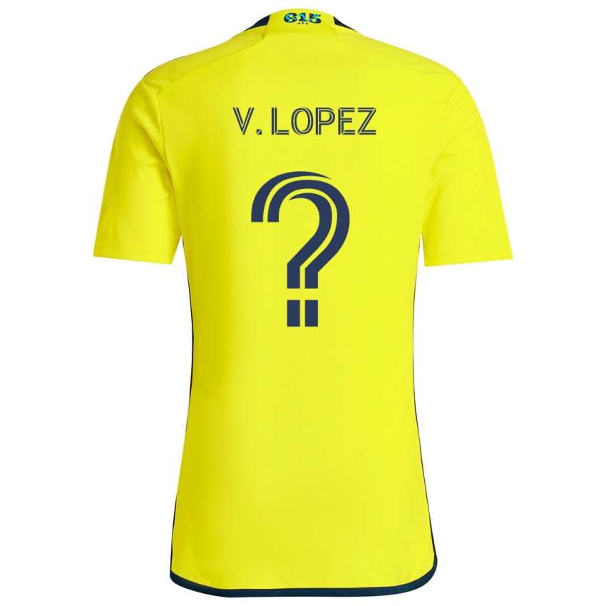 Niño Camiseta Alejandro Velazquez-Lopez #0 Amarillo Azul 1ª Equipación 2024/25 La Camisa México