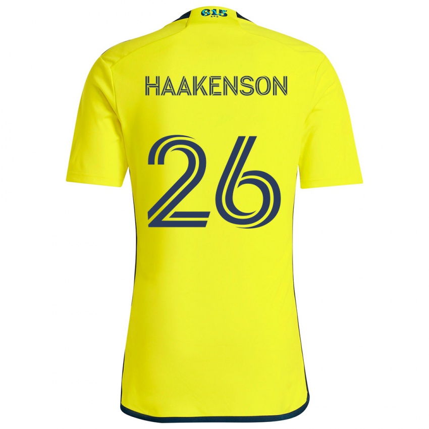 Niño Camiseta Luke Haakenson #26 Amarillo Azul 1ª Equipación 2024/25 La Camisa México