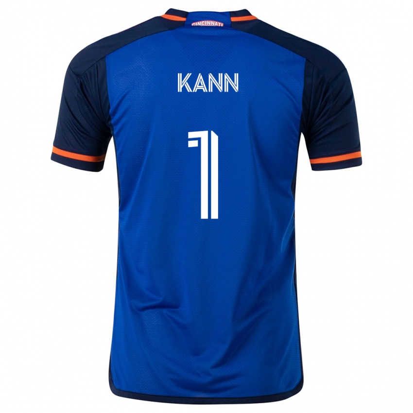 Niño Camiseta Alec Kann #1 Azul Blanco 1ª Equipación 2024/25 La Camisa México