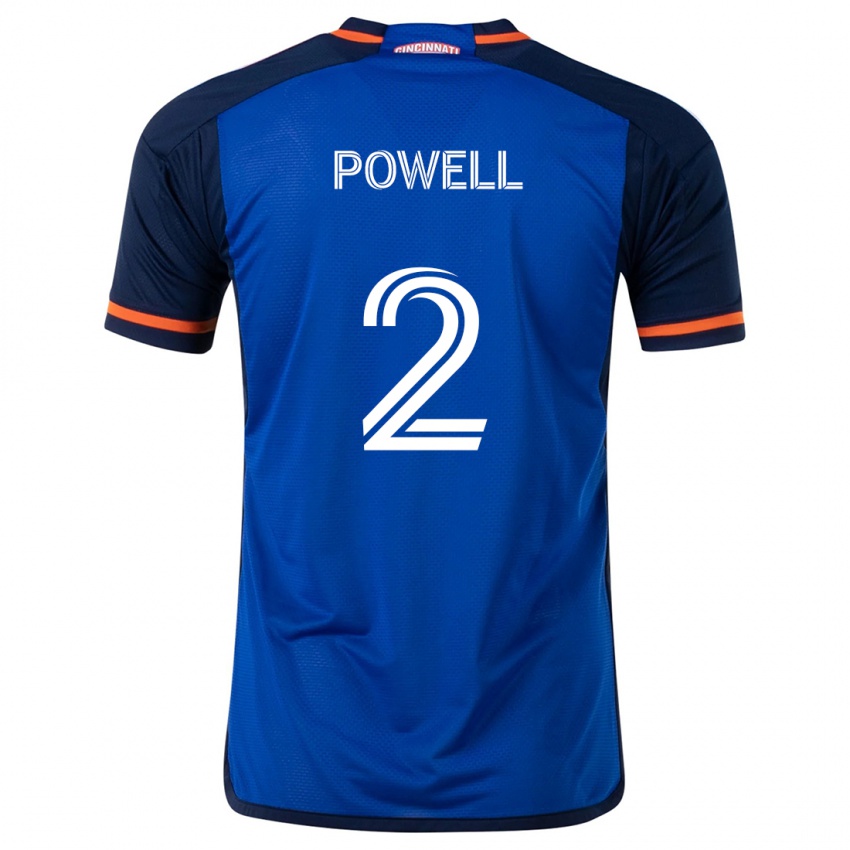 Niño Camiseta Alvas Powell #2 Azul Blanco 1ª Equipación 2024/25 La Camisa México