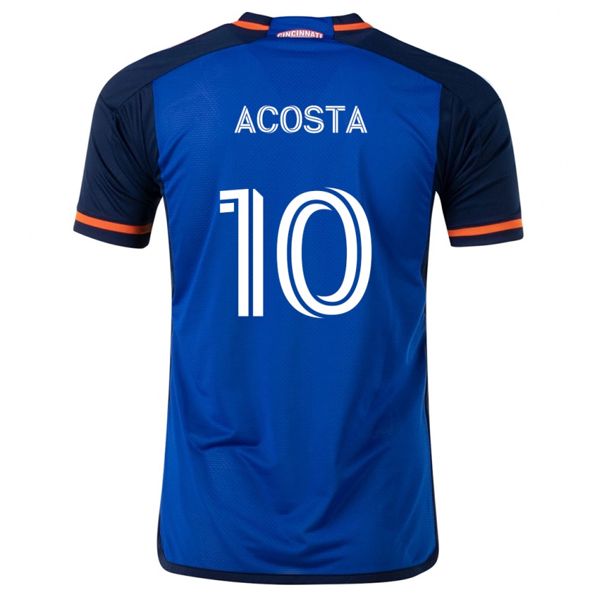 Niño Camiseta Luciano Acosta #10 Azul Blanco 1ª Equipación 2024/25 La Camisa México