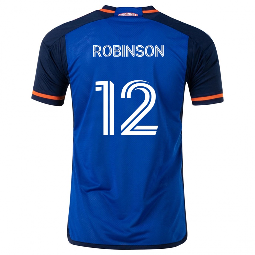 Niño Camiseta Miles Robinson #12 Azul Blanco 1ª Equipación 2024/25 La Camisa México