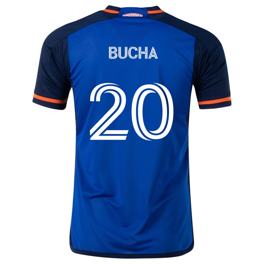 Niño Camiseta Pavel Bucha #20 Azul Blanco 1ª Equipación 2024/25 La Camisa México