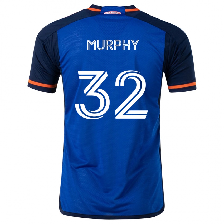 Niño Camiseta Ian Murphy #32 Azul Blanco 1ª Equipación 2024/25 La Camisa México