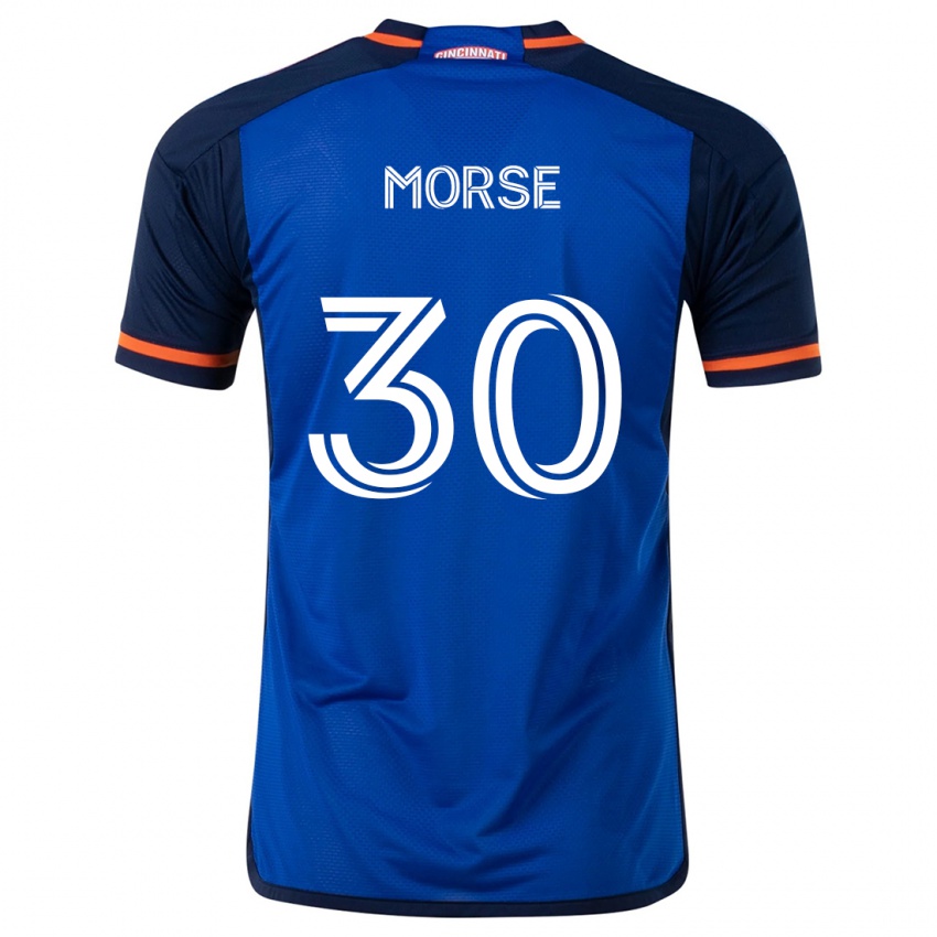 Niño Camiseta Hunter Morse #30 Azul Blanco 1ª Equipación 2024/25 La Camisa México