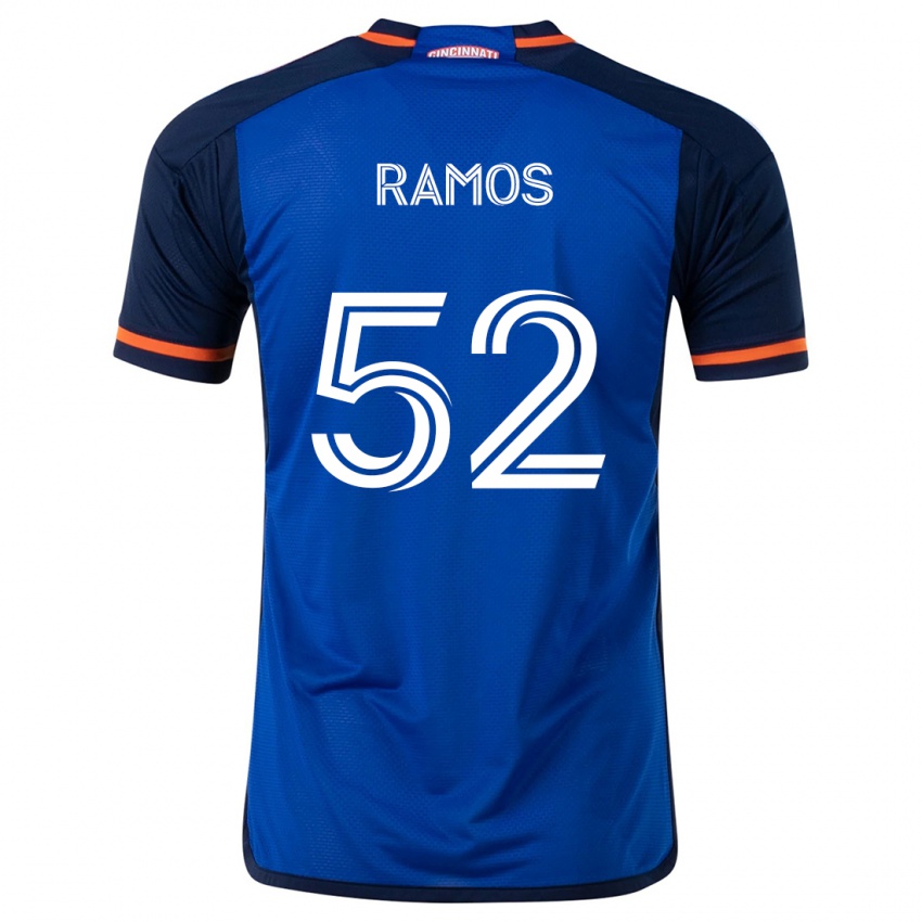 Niño Camiseta Yair Ramos #52 Azul Blanco 1ª Equipación 2024/25 La Camisa México