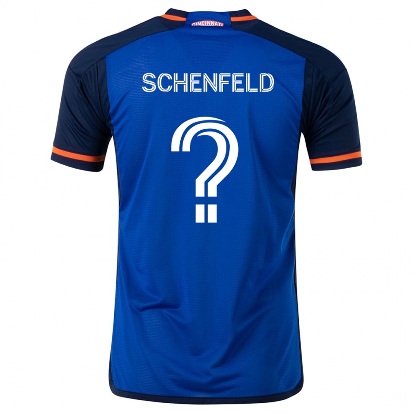 Niño Camiseta Matthew Schenfeld #0 Azul Blanco 1ª Equipación 2024/25 La Camisa México