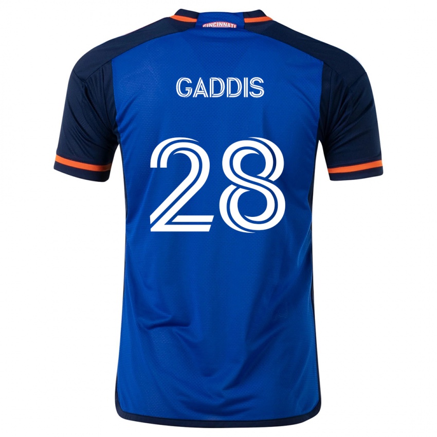 Niño Camiseta Raymon Gaddis #28 Azul Blanco 1ª Equipación 2024/25 La Camisa México