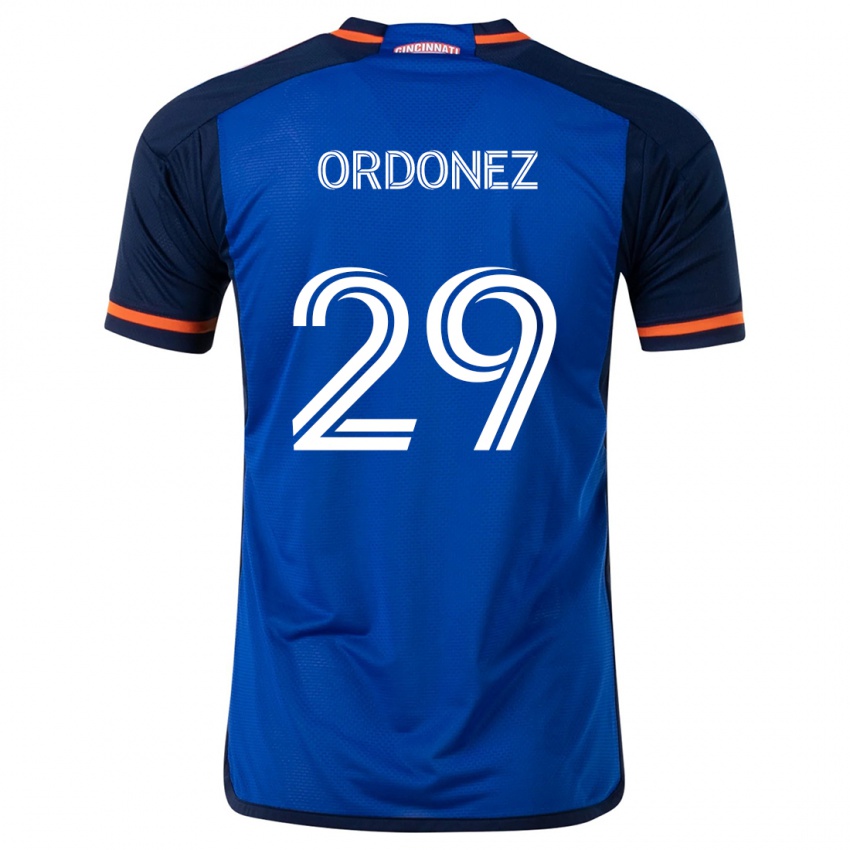 Niño Camiseta Arquímides Ordóñez #29 Azul Blanco 1ª Equipación 2024/25 La Camisa México