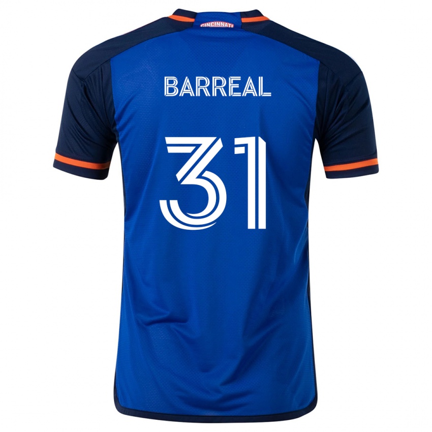 Niño Camiseta Álvaro Barreal #31 Azul Blanco 1ª Equipación 2024/25 La Camisa México