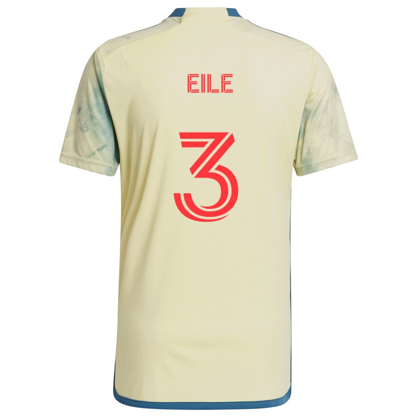 Niño Camiseta Noah Eile #3 Amarillo Rojo Azul 1ª Equipación 2024/25 La Camisa México