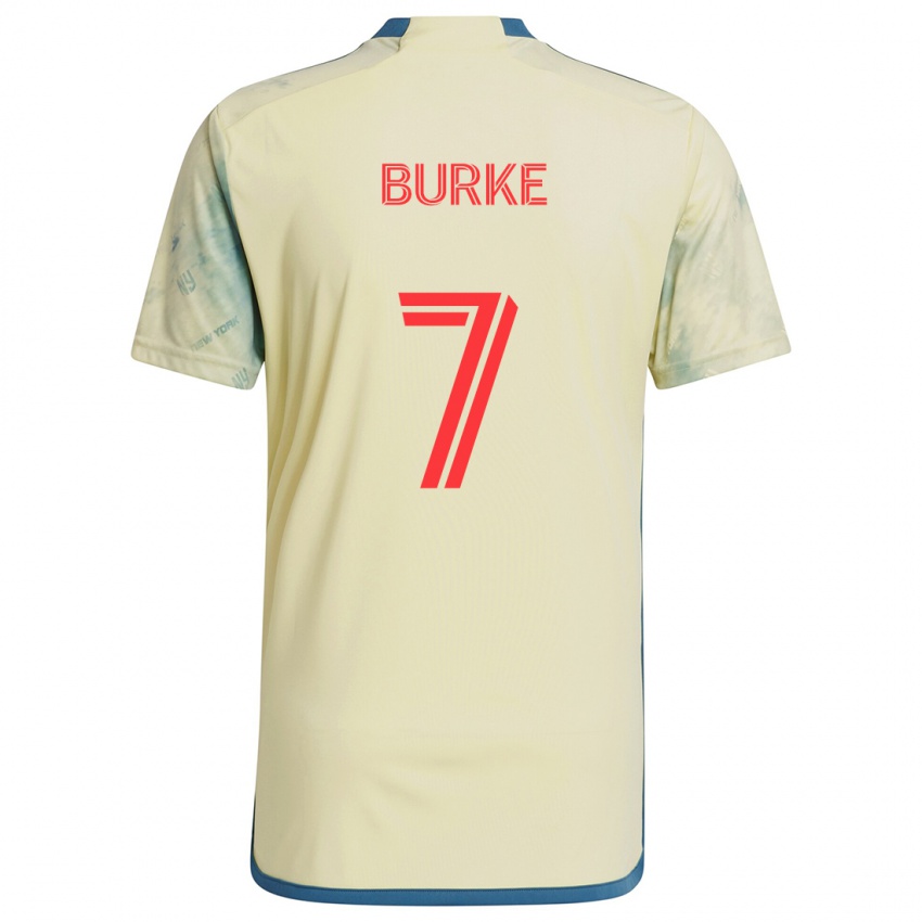 Niño Camiseta Cory Burke #7 Amarillo Rojo Azul 1ª Equipación 2024/25 La Camisa México