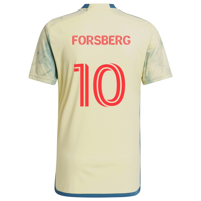 Niño Camiseta Emil Forsberg #10 Amarillo Rojo Azul 1ª Equipación 2024/25 La Camisa México