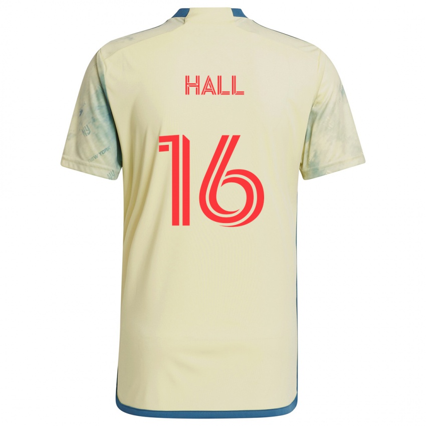 Niño Camiseta Julian Hall #16 Amarillo Rojo Azul 1ª Equipación 2024/25 La Camisa México